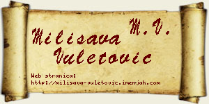 Milisava Vuletović vizit kartica